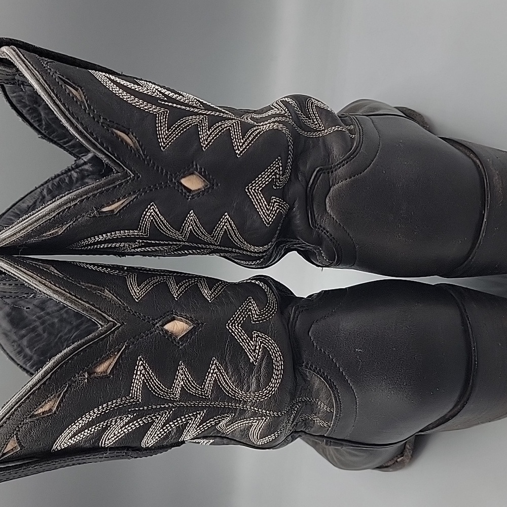 Tecovas Jolene Black Leather Boots 7.5 - Picture 3 of 14